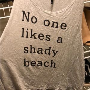 soft gray beach tank